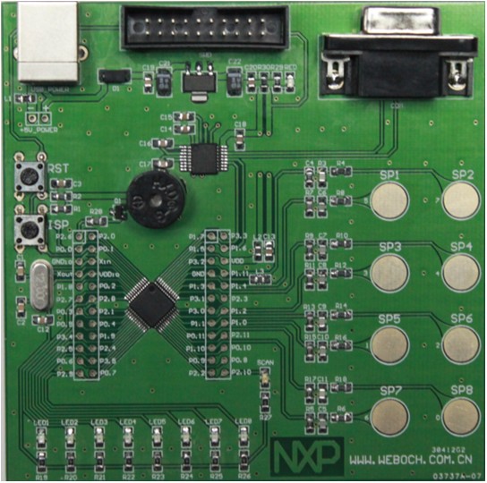 基于NXP(恩智浦)LPC1114,Cortex-M0觸摸系統板,嵌入式系統開發產品